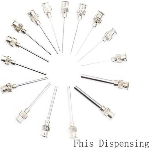 1.5 Inch 8G~30G S.S W/ISO Standard Dispensing Needle Blunt Tip Tubing Length Metal Pack of 12