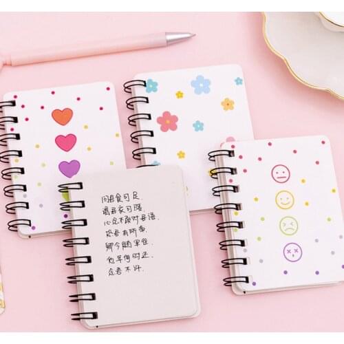 1pcs/lot Flower Bear DIY Coil Portable Pocket A7 Notebook Stationery student supplies