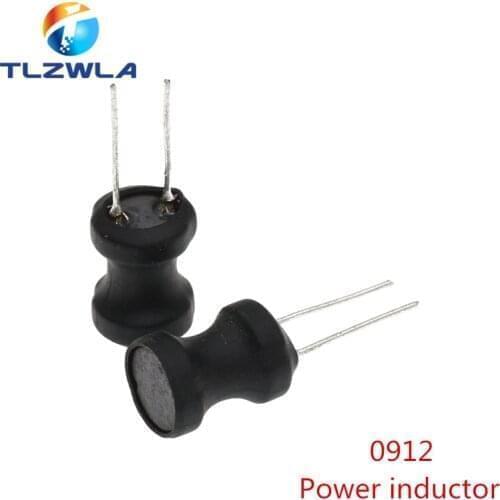 100pcs 0912 9*12mm I-shape Power Inductor Inductance Copper Coil 6.8 22 33 47 68 100 150 220 330 470 uH 1 2.2 3.3 4.7 10 mH