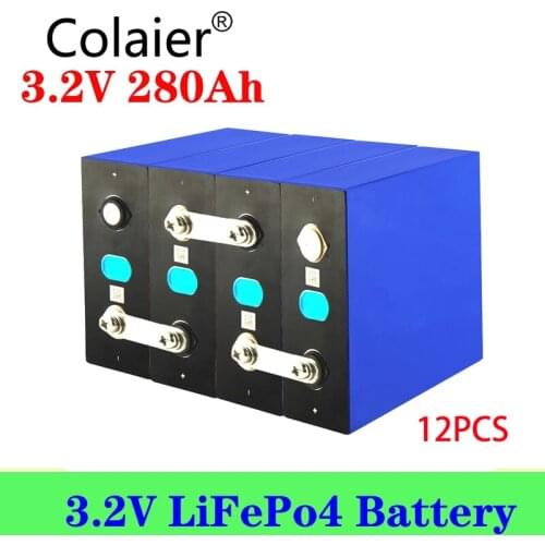 12PCS 3.2V 280Ah lifepo4 battery DIY 12V 24V 280AH rechargeable battery pack for E-scooter RV Solar Energy storage system