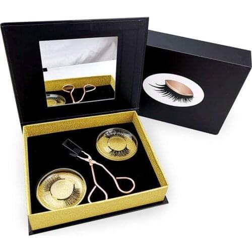 2 Pairs Quantum Magnetic Lashes Mink Magnetic Natural Fake Eyelashes Artificial False Eyelashes Clip Dual Magnets Fluffy Eyelash