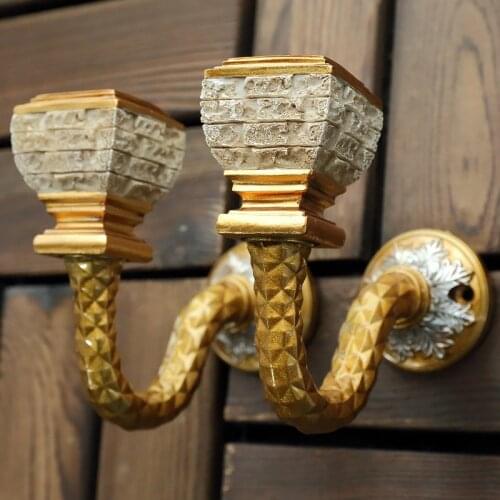 2PCS/SET Curtain Hooks Holder Hanger Bronze Display Rack Wall Hook Curtain Decoration Accessories