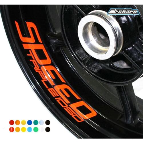 8 X CUSTOM INNER RIM DECALS WHEEL Reflective STICKERS STRIPES For TRIUMP SPEED TRIPL 1050
