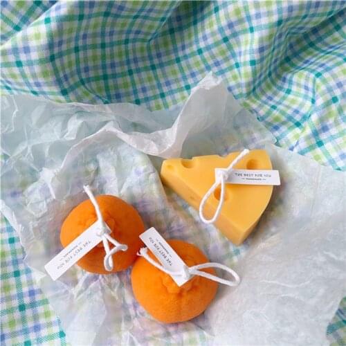 Fruit Scented Aromatherapy Candle Ornaments Home Chic Cheese Soy Wax with Hand Ceremony Aromatherapy Candle Stall Solid Perfume