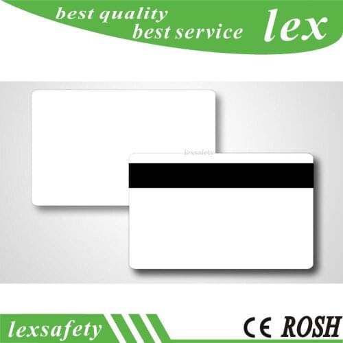 Free Shipping Credit Card Size White CR80 PVC ISO Hico Magnetic Stripe Card Hi-Co Blank Printable Plastic Cards