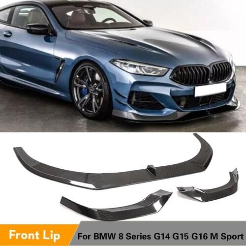 Front Bumper Lip for BMW 8 Series G14 G15 G16 M Sport 2018 - 2021 Wet Carbon Fiber Front Lip Spoiler Splitters Dry Carbon