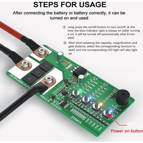 Intelligent DIY Spot-Welding Machine with 6 MOS Tube Four LED 0.1~0.3mm Nickel Sheet Six Gears of Power Adjustable Welding Tool