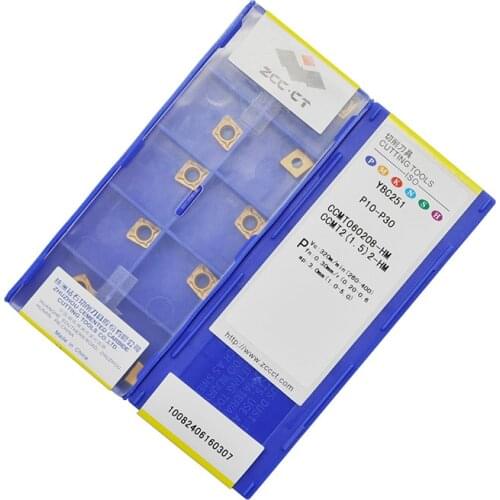 10pcs CCMT060204-HM/CCMT060208-HM /CCMT060204-HR/CCMT060208-HR YBC251 Carbide Inserts,CVD Coating,Use for Semi-finishing