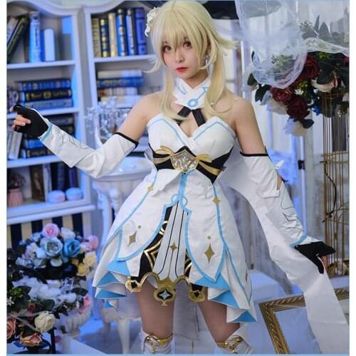 Game Cosplays Genshin Impact Traveler Lumine Cosplay Costume dress female