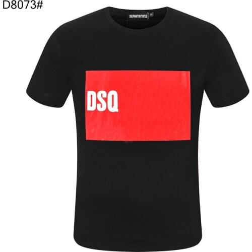 DSQ PHANTOM TURTLE Mens Short Sleeve Logo Series Graphic T-Shirt Men Fashion Print Cotton Tees Breathable Quality Tops D80731