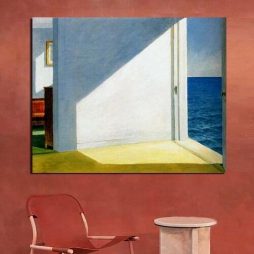 Edward Hopper Rooms By The Sea Wall Art Canvas Painting Posters Prints Modern Painting Wall Pictures For Living Room Home Decor