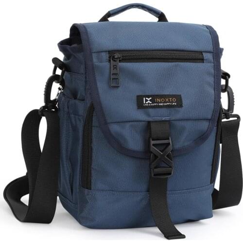 Nylon Travel Handbag Large Capacity Storage Bags Men Multifunctional Shoulder Messenger Bag with Headphone Hole Waterproof