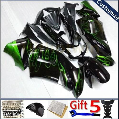 Motorcycle fairing For 650R ER-6f 2006 2007 2008 ER 6f 06 07 08 Body Kit motor panels green flames