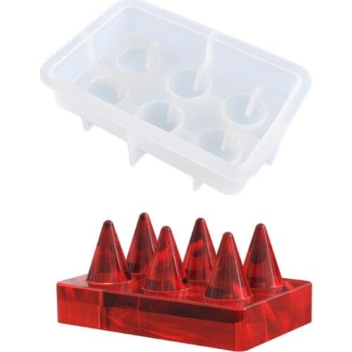 DIY Crafts Rings Cone Display Stand Epoxy Resin Mold Storage Showcase Jewelry Organizer Holder Casting Silicone Mould