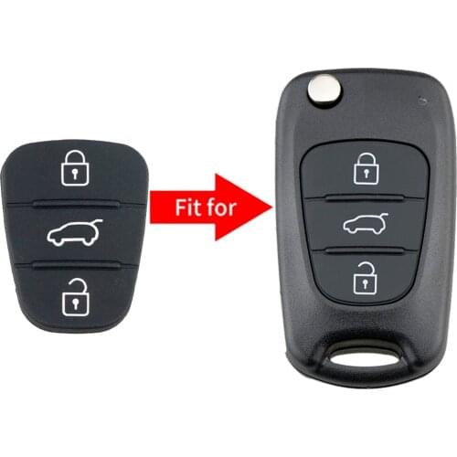 New Car Key Shell Silicone Auto Remote Control 3 Button Key Pad Case Cover Replacement For Hyundai For Kia Car Accessories