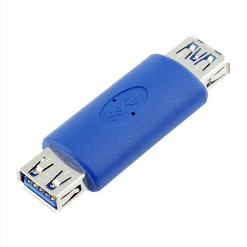 Superspeed USB 3.0 Adapter Coupler Connector Converter Gender Changer Type A Female - A Female(Blue)