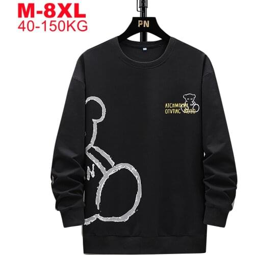 Plus Size Sweatshirts Men 8xl 7xl 6xl 5xl For 155kg Hip Hop Pullover Male Black Blue Streetwear Mens Casual Oversized Hoodies