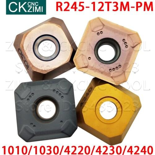 R245-12T3M-PM 1010 1030 R245-12T3M-PM 4220 4230 4240 Carbide inserts plane milling cutter tools CNC Metal lathe tools for steel