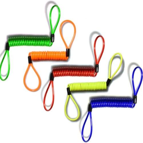 150cm Bicycle Brake Disc Lock Scooter Reminder Cable Motorcycle Spring Rope Bag Anti-Theft Cable Protection Alarm Locks 5 colors