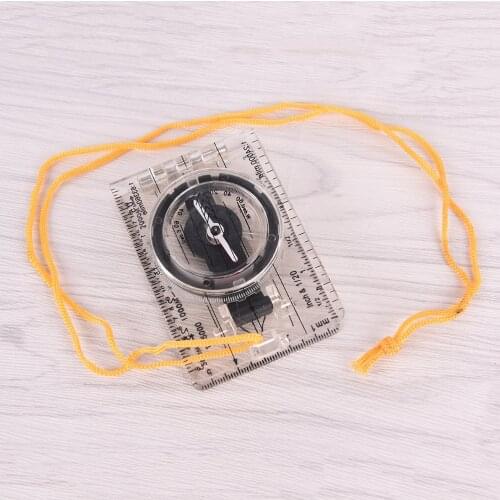 1pc portable fold compass mm inch travel baseplate ruler compass map