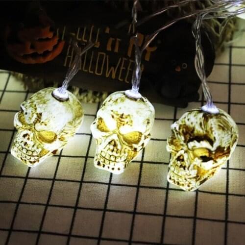 10 LED Halloween Party Light String Spider Skull Outdoor Garland Light String Thanksgiving Garden Party Decoration Light