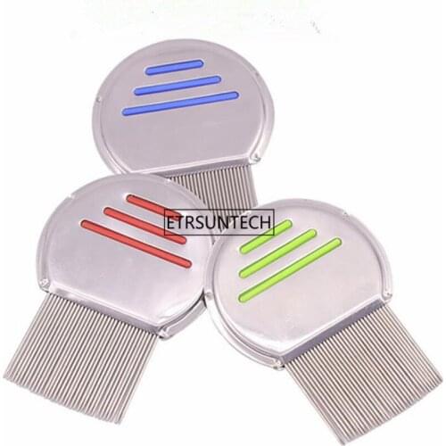 100pcs Stainless Steel Terminator Lice Comb Kids Hair Rid Headlice Super Density woman Teeth Remove Nits Comb F3181