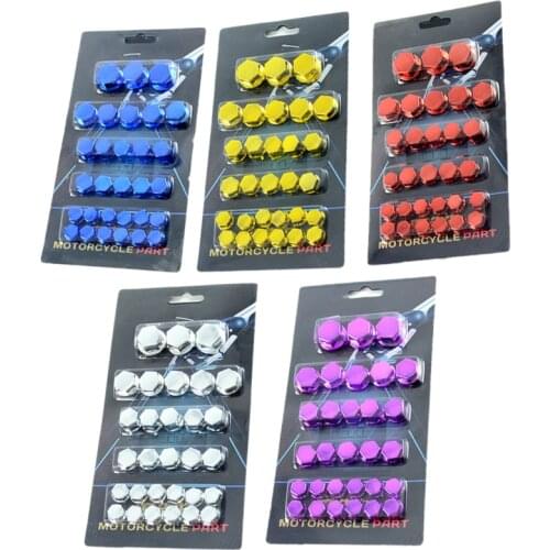 30Pcs/Set Motorcycle Nut Bolt Cap Cover Decoration ABS Motor Bike Ornamental for Yamaha Honda BMW Etc Motorcycle Accessories