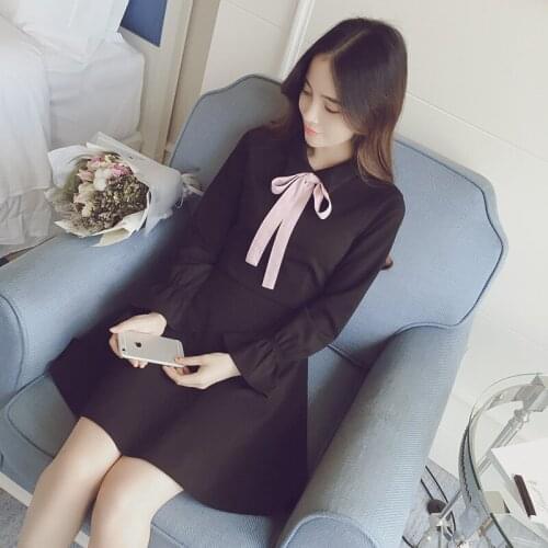 324# Maternity Clothes Nursing Dress Long Sleeves Slim Loose Stylish Dress Pregnant Women Pregnancy Clothes Breastfeeding Dress