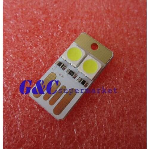 5Pcs Super mini Double Sided Pluggable USB LED Light Power Supply Lamp White diy electronics