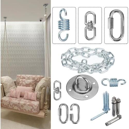 700 lb 360° Stainless steel Swing Chair Hooks Swivel Hook for Hammock Hammock Hanging Hook Kit Ceiling Mount Spring Snap
