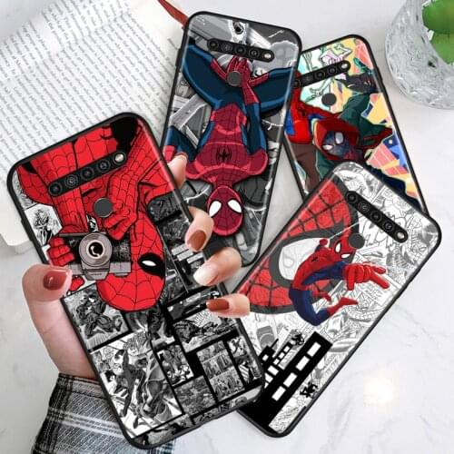 Anime Spiderman Marvel For LG G8 V30 V35 V40 V50 V60 Q60 K40S K50S K41S K51S K61 K71 K22 K31 K42 K92 ThinQ 5G Phone Case