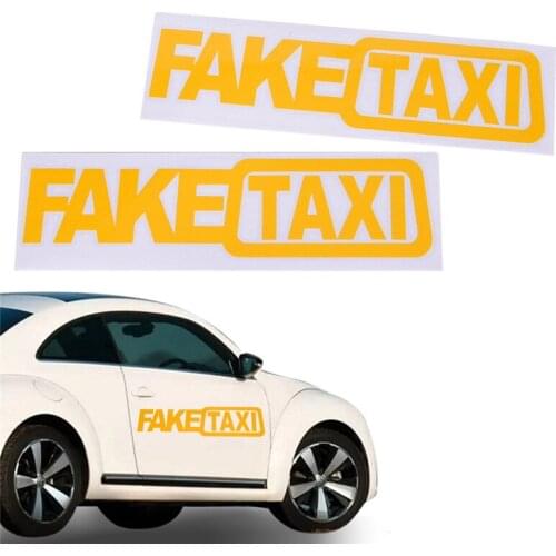 Car Sticker FAKE TAXI JDM Drift Turbo Race Auto Funny Vinyl Decal Sticker 21CM(Length)*6 CM(Width)