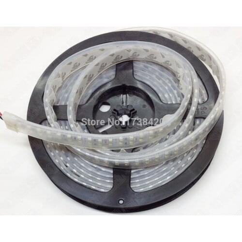 Free Shipping 20Meter Double Row LED Strip Light 3528 DC12V 240LEDs/M 1200leds/5M Waterproof IP67 Tube LED Ribbon Tape Lamps