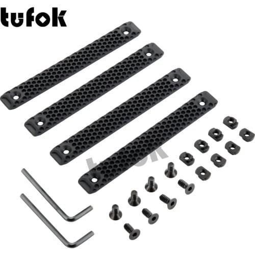 Tufok M-lok Handguard Rail Panel Cover 4pcs For Rifle AR15 Hand Protection Airsoft Handguard Mount Hunting Gun Accessory
