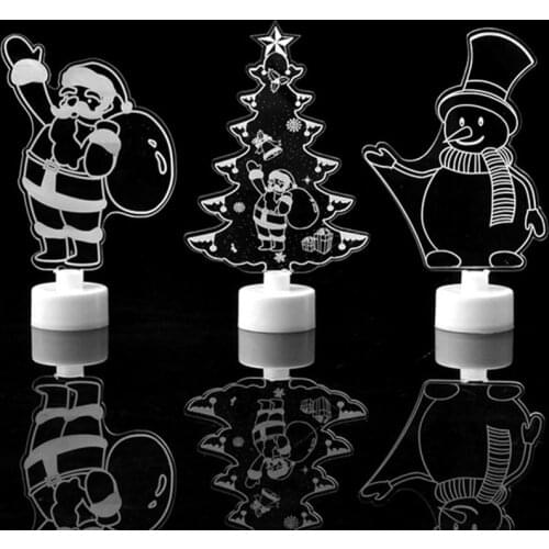 Christmas LED Decorations For Home Colorful Lights Decorative New Years Products Tree Snowman Santa Claus Party Supplies