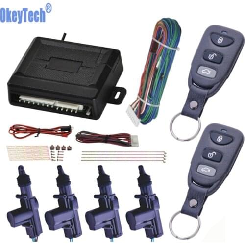 Hot Sale Universal Car Power Door Lock Actuator 12V Motor (4 Pack) With Two Remote Key Car Alarm Anti-theft Device Keyless Entry