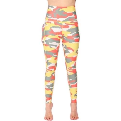 Camouflage Yoga Pants with Pocket Fashion Women Yoga Leggings Gym Fitness Pants Joggers Running Wear