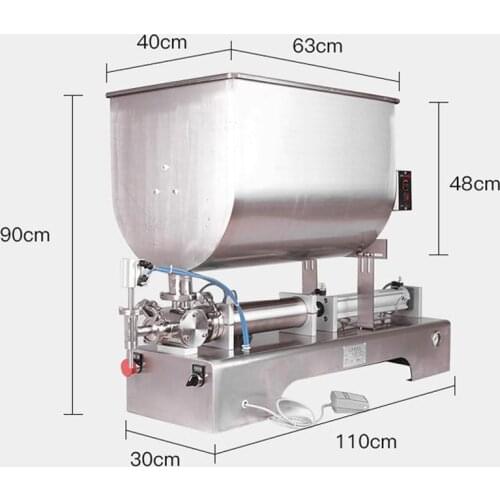 Large-capacity hopper mixing type filling machine