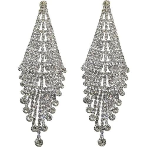 Fashion New Tassel Long Section Earrings for Woman Korean Version of The Popular Charm Stud Earrings Bride Stage Show Earrings