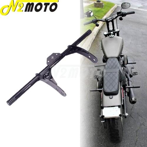 Motorcycle Black Highway Engine Guard Crash Bar Frame Bumper Falling Protection For Harley Dyna Street Bob Low Rider FXR 2003-Up