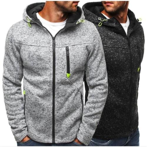Autumn Winter Hoodies Mens Sweatshirts Solid Hoody Fleece Hoodies Men Sportswear Zipper Sweatshirts Coat Men Clothing
