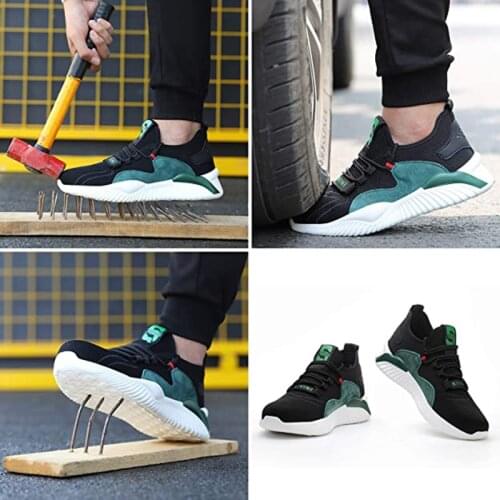 Mens New Anti Smashing Steel Toe Cap Protective Work & Safety Shoes Men Puncture Proof Indestructible Work Safety Boots Shoes