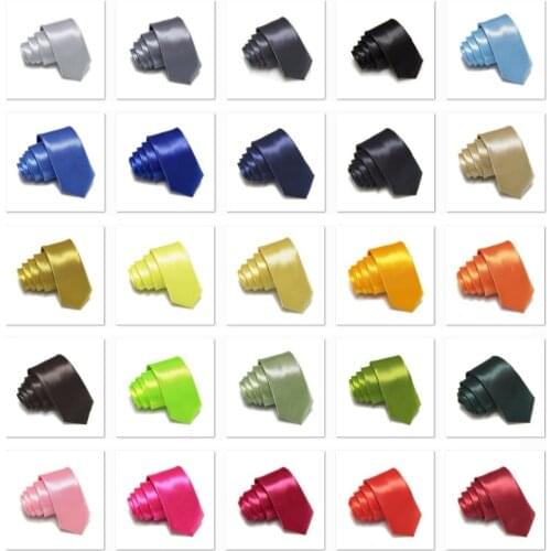 Solid neck tie for men slim ties narrow fashion cheap necktie gravata corbatas 5cm width