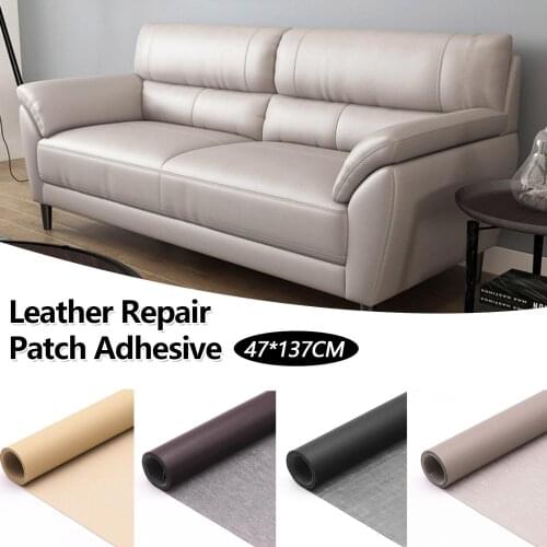 1 Roll Self-Adhesive Leather Repair Tape Patch First Aid for Couch Sofa Car Seat Furniture Jackets Handbag 18.5x54in