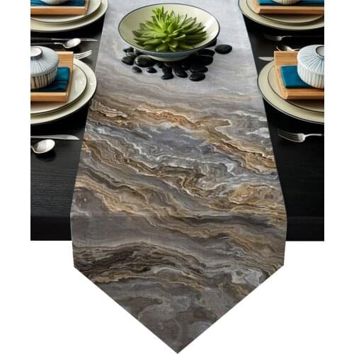 Marble Pattern Table Runner Table Flag Home Party Decorative Tablecloth Table Runners