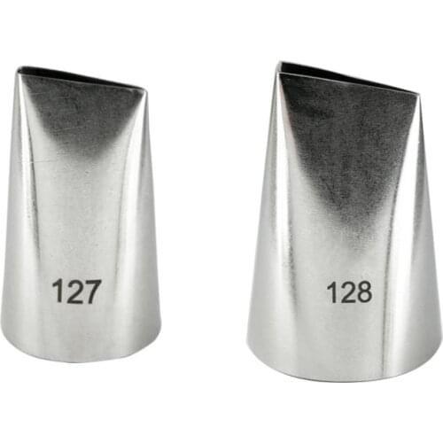 Wholesale 10 pcs/lot 127# 128# Petal Tips Stainless Steel Icing Piping Nozzles Cake Decorating Pastry Tip Sets Cupcake Tools