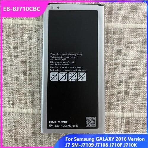 Original Phone Battery EB-BJ710CBC For Samsung GALAXY 2016 Version J7 SM-J7109 J7108 J710F J710K Replacement Batteries 3300mAh