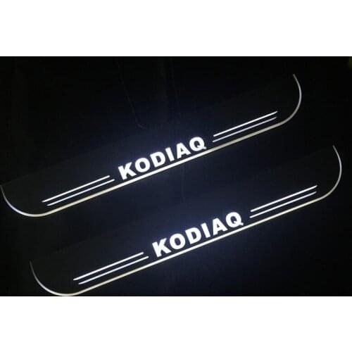 Welcome Pedal Lights For Skoda KODIAQ 2016 2017 2018 2019 Pedal car Door Sill Pathway Lamp led thresholds scuff plates Avante md