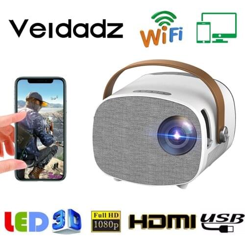 VEIDADZ YG230 LED Portable 100'' Display Screen Home Movies Projector 1080P Supported Video Beame for Christmas Gift