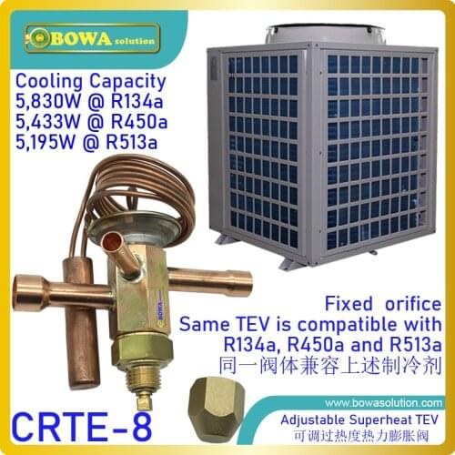 5.8KW R134a adjustable superheat TEV maintains constant superheat in the evaporator of chillers, freezers or heat pump units